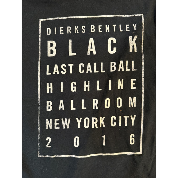 Dierks Bentley Shirt Mens XL 2016 Highline Ballroom NYC Concert Tour Tee Country - Picture 2 of 4
